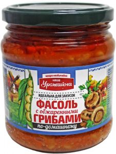 фасоль с обжаренными грибами
